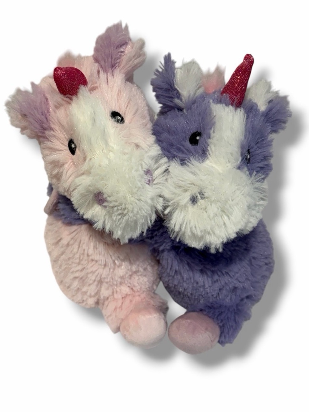 Warmies Hugs Duo Microwavable & Weighted Stuffed Animal, Unicorn 9”